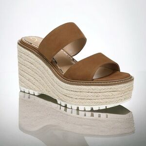 NEW Sam Edelman Luca Wedge Platform Suede Espadrille Sandals Size 8.5